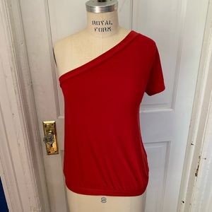 Red One Shoulder top